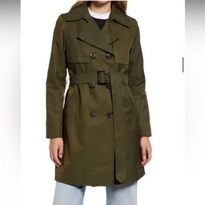 Sam Edelman Water Repellent Trench coat in Forest